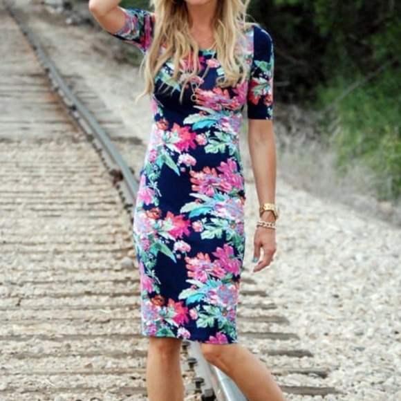 Floral Jersey Dress - Picture 2 of 3